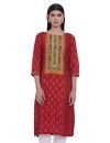BIBA Women’s Cotton Regular Kurta (MNMASSORTED17974_RED_L)