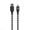 Flybot Bolt Rugged Polyester Braided Unbreakable Micro USB Fast Charging Cable for Smartphone, Personal Computer (Length – 1.5 Meter, Color – Grey)