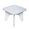 Kiddery Cross | Wooden Table for Kids | Montessori Inspired | Non Toxic Coat | Made of Birchwood | Furniture for Kids from 3-8 years | White