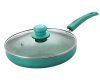 NIRLON Galaxy Aluminium Non-Stick Induction Base Fry Pan with Glass Lid[Galaxy Fry Pan 24cm]