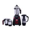 Wonderchef Platinum 750W Mixer Grinder | 4 Stainless Steel Jars with Fruit Filter Jar | Powerful 750W motor | 3-Speed & Pulse Function | Anti Skid Feets | 5 years warranty on motor | Black & Red