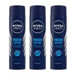 Nivea Deodorant, Fresh Active for Men, 150ml (Pack of 3)
