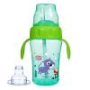 Buddsbuddy BPA Free Anti Spill Design Momo 2 in 1 Baby Sipper (Spout + Straw) Cup (Green, 300 ml)