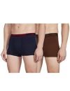 Dixcy Scott Men’s Cotton TRUNK (Pack of 2) (K1 – PR45301_Light Coffee Brown / Navy_M_Brown & Navy_M)