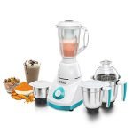 Russell Hobbs Livia750 (750 Watt) Full Copper Motor Mixer Grinder with 3 Stainless Steel Jar + 1 Juicer Jar (White)