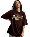 LEOTUDE Women’s Cottonblend Half Sleeve Round Neck Tshirt (GRL_FS49_Brown_LSANGL_P_Brown_S)