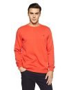 Allen Solly Men’s Cotton Round Neck Sweatshirt (ASSTORGPF16842XL_Orange 17-1558 TCX_Orange_XL)