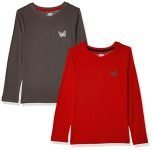 Amazon Brand – Jam & Honey Girl’s Plain Regular Fit T-Shirt (JHGTS-FS-1-PO2_Multicolour 10 Years-11 Years)