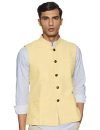 Ethnix by Raymond Men’s Cotton Waist Coat (RTUA00460-Y2_Light Yellow_104)