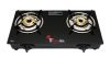 Thermador Toughened ISI Certified 2 Brass Burner Glass Top Gas Stove (LPG Use Only, Auto Ignition, Black)