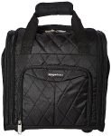 AmazonBasics 36 cm Black Quilted Underseat Cabin Softsided Trolley