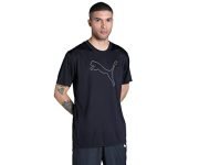 Puma Men’s Letter Print Regular Fit T-Shirt (67652201_Black L)