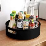 Spenfrone Multi-Purpose 360° Rotating Organizer Tray/Kitchen Organizer/Multi- Function Rotating Tray/Cosmetics Organizer (Black, Pack of 1)