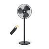 atomberg Renesa 400mm Pedestal Swing Fan | Silent BLDC Fan with LED Display and 6 Speed | Remote Control with Timer & Sleep Control | 1+1 Year Warranty (Black)