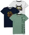 Hellcat Boys Round Neck Printed Blended Cotton Tshirt -Combo Pack Of 3 – Darkblue / 13-14 Years