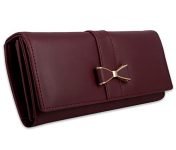 Alsu Women’S Maroon Faux Leather Hand Wallet Clutch Trendy | 6 Card Slots | Phone Pocket (Shd-004Mar)