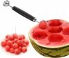 BID Double-End Melon Baller Scoop Fruit Spoon, Silver & Black