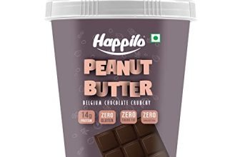 Happilo Belgium Chocolate Peanut Butter Crunchy 500G, Protein Rich, Roasted Peanuts, No Added Sugar