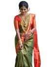 MT Madhav Textiles Women’s Kanjivaram Silk Saree with blouse piece