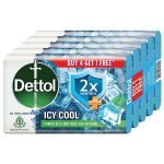 Dettol Icy Cool Bathing Soap Bar With Menthol (Buy 4 Get 1 – 125G Each), Combo Offer On Bath Soap