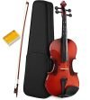 Imaginea® 4/4 Violin Full Size with Bow, Rosin, Carrying Hard Case, Wood Materials, Safe and Non-Toxic, and Beautiful Musical Instrument for Beginners, Adults, Kids, Students (Brown)