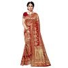 Sidhidata Textile Women’s Kanjivaram Banarasi Jacquard Silk Saree With Blouse Piece (Red)