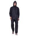 Lymio Raincoats for men || men raincoats waterproof || Men raincoat pair || raincoats for men (Blue-Black) (XL, Black)