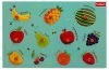 Funskool- Fruit Wooden Peg Puzzle for Toddlers, Early Learning Shape Puzzle Toy for Development of Kids 3 Years & Above with Puzzle Board Preschool Educational Toy for Girls and Boys.