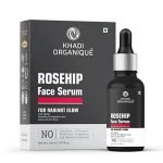 Khadi Organique Rosehip Face Serum For Radiant Glow, Anti Aging, Hydrates & Brighten Skin, Even Out Skin Tone, No Artificial Fragrance Only Used Blend, 30ml
