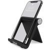 Tizum Foldable Tablet/Mobile Phone Tabletop Stand Holder with Angle adjustments, Anti-Slip Pads, Cradle, Dock Compatible for iPad, Tablets, Smartphones, Kindle with Screen up to 10-Inch (Black)