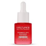 Soulflower 20% Vitamin C Face Serum With Vitamin E, Kakadu Plum, Lemon For Glowing Skin, Reduces Dark Spots, Pigmentation & Dull Skin |30X* Vitamin C Booster Hydrate & Glow Formula | 20ml