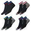 NAVYSPORT Men’s Ankle Length Cotton Socks (Pack Of 4) (NSO-6-BB_Black)