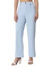 KOTTY Women Solid Polyester Blend Light Blue Trouser (Light Blue,30)