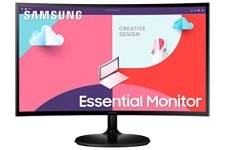 Samsung 27-inch(68.5cm) FHD, 1800R Curved Monitor, 75Hz, VA Panel, Slim Design, AMD FreeSync, Flicker Free, HDMI, Audio Ports (LS27C360EAWXXL, Black)