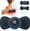 GO WELL Body Massager Machine for Pain Relief Wireless Vibrating Massager 8 Mode & 19 Strength Level EMS Massager Mini Massager Butterfly Massager for Shoulder Legs Massage Neck Massager Back Massager