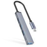USB C Hub 4 Ports USB Type C to USB 3.0 Hub Adapter, ORICO Mini USB C Hub Aluminum Shell with 1 USB3.0 Port, 3 USB2.0 Ports, for iMac, MacBook Pro, Mac, Surface, iPad Pro, XPS, PC, and Laptops¡