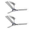 LONGWAY Starlite-1 P2 1200 mm/48 inch Ultra High Speed 3 Blade Anti-Dust Decorative Star Rated Ceiling Fan (Silver Blue, Pack of 2)