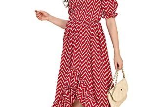 Oomph! Midi Dresses For Women, Off Shoulder, Red – Md328