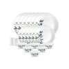 La Opala, Novo Collection, Opal Glass Dinner Set 20 pcs, Silken Charm, White
