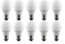 Wipro Polycarbonate Garnet Base E27 9-Watt Led Bulb (Pack of 10, Cool Day Light)