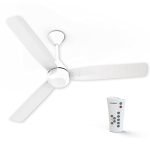 Crompton Energion Cromair 1200Mm (48 Inch) BLDC Ceiling Fan High Speed 5S 28W Energy Efficient With Remote (Opal White)(Aluminium), (5 Years Warranty)