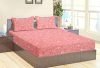 BSB HOME Microfiber Printed Double Bedsheets with 2 King Size Pillow Covers | Double Bed Breathable | Wrinklefree | Supersoftt 180 TC Supersoft |90 x 100 Inches, 7X7.5 Feet | Pink Flower