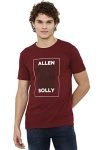 Allen Solly Men’s Regular Fit T-Shirt (ALKCVSGFI19142_Maroon_Large)