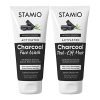 STAMIO Activated Charcoal Face Wash and Peel-Off Mask Combo for Men & Women | Bamboo | All Skin Types | 200gm