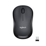 Logitech M221 Wireless Mouse, Silent Buttons, 2.4 GHz with USB Mini Receiver, 1000 DPI Optical Tracking, 18-Month Battery Life, Ambidextrous PC/Mac/Laptop – Charcoal Grey