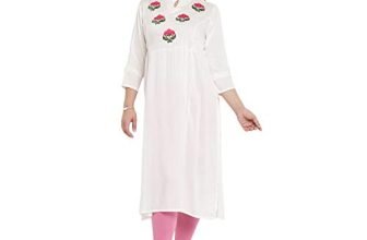 Love More Women’S Cotton A-Line Kurta (Kt_Lm111_3Xl_ Off-White_ Xxx-Large)