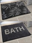 Athom Trendz Polyester Blend Easy Home Designer Soft Anti Slip Bath Mat Combo Pack – 38X58 Cm, Multicolor