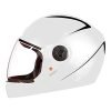 Steelbird SBH-21 Wiz Reflective ISI Certified Full Face Helmet (Medium 580 mm, Dashing White with Clear Visor)