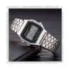 Acnos Brand Digital Silver Vintage Square Dial Unisex Wrist Watch for Men Women Pack of 1 (WR-Silver)