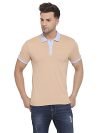 Style Quotient Men Beige Solid Polo Collar T-Shirt (AW20TSVSQMAC_Beige-S)